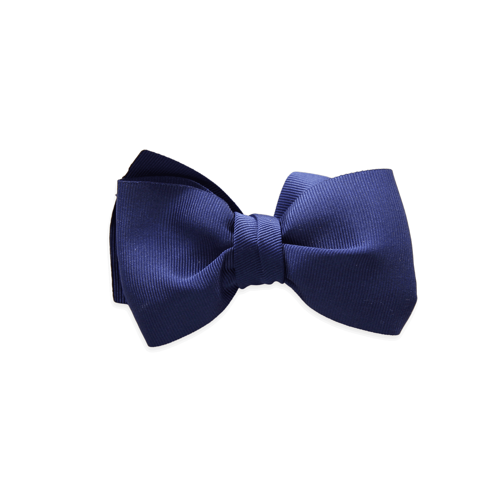 Navy Blue Grosgrain ribbon hair bow for girls