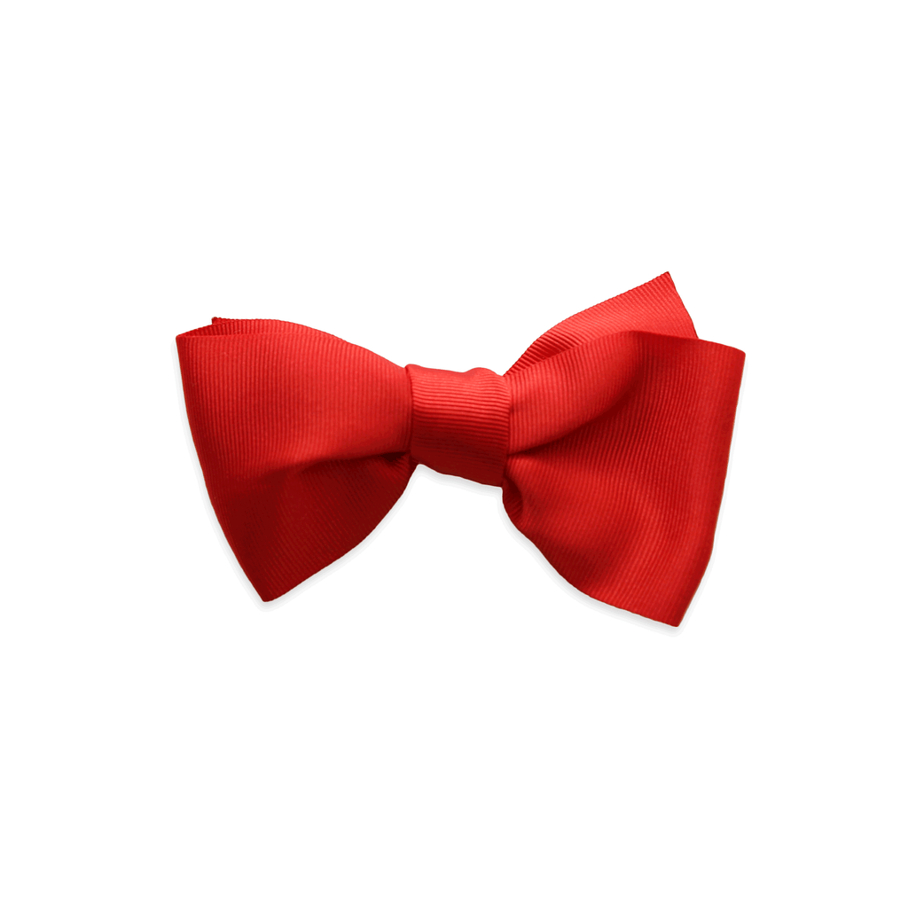 Red grosgrain ribbon hair bow for little girls