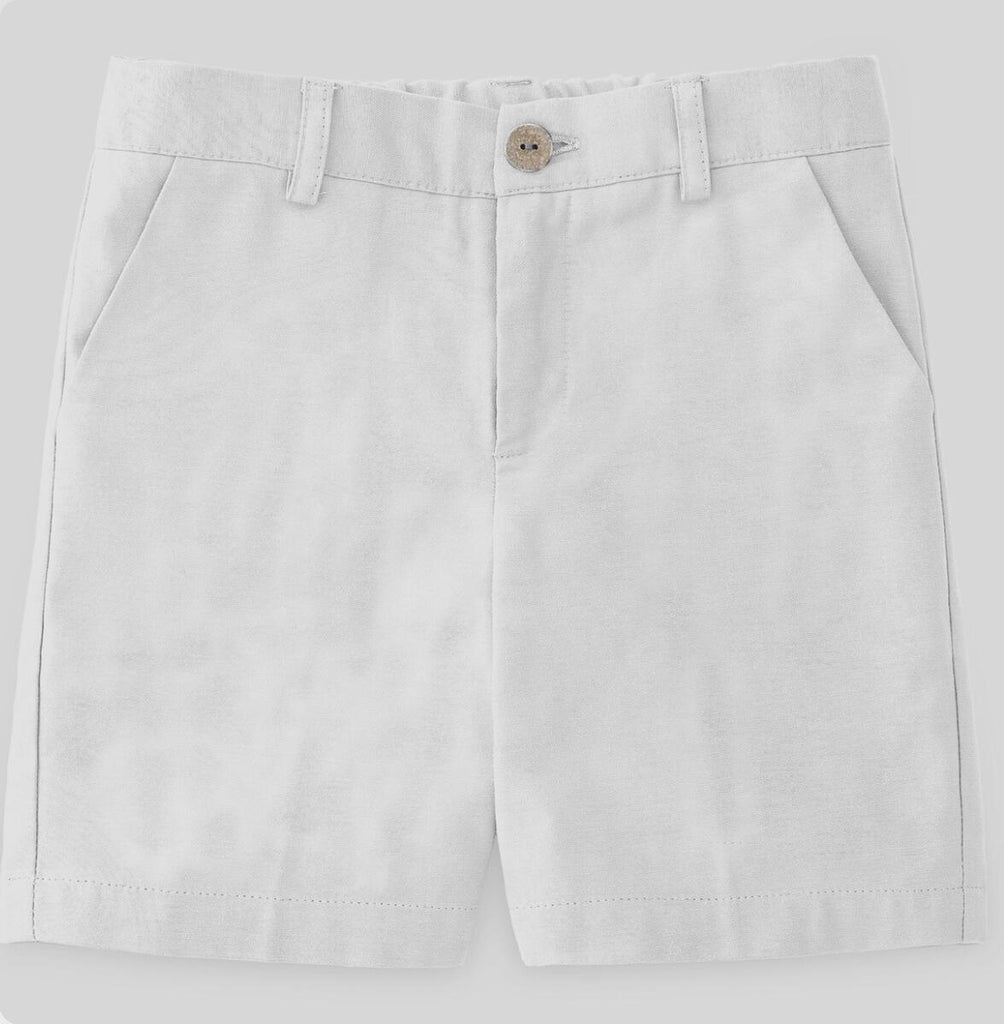 cream tailored toddler boy shorts 