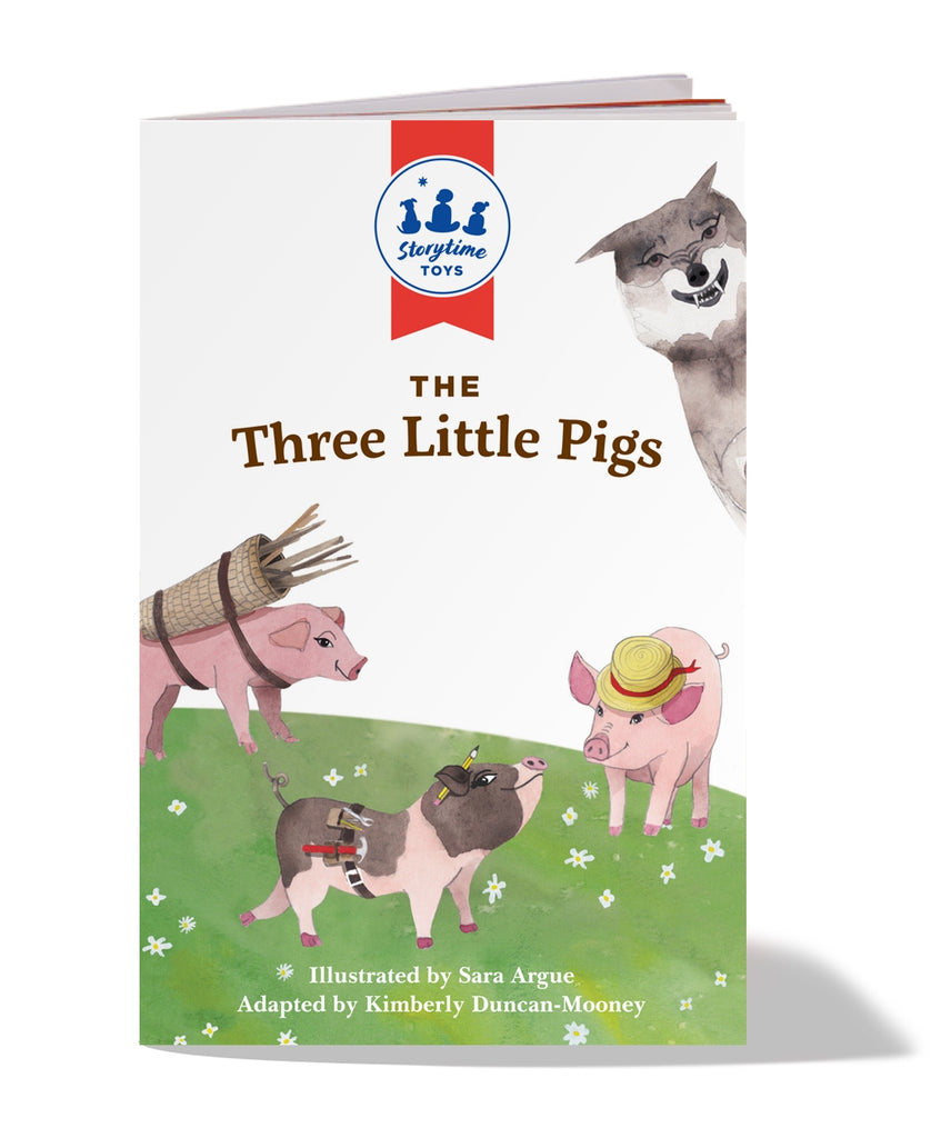 the three little pigs book and play set for kids 