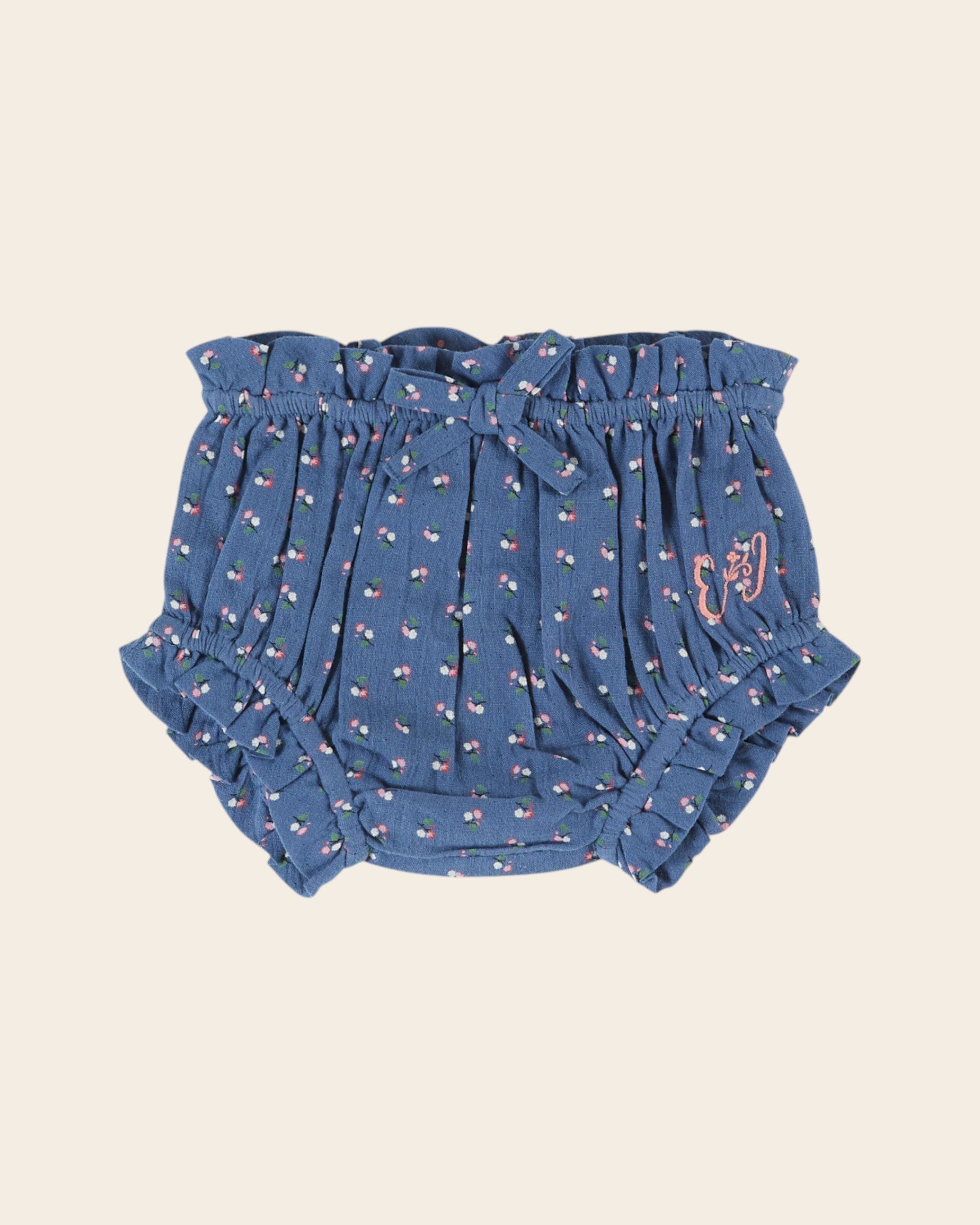 Baby Girl Floral Bloomer | Blue - La Mère Village