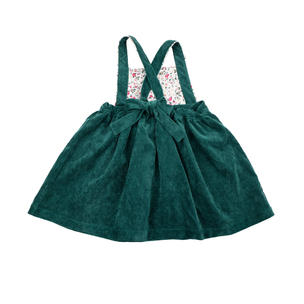 dark green pinafore dress 