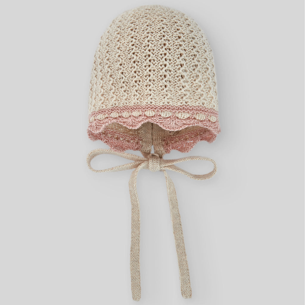 cotton cashmere blend knit bonnet 