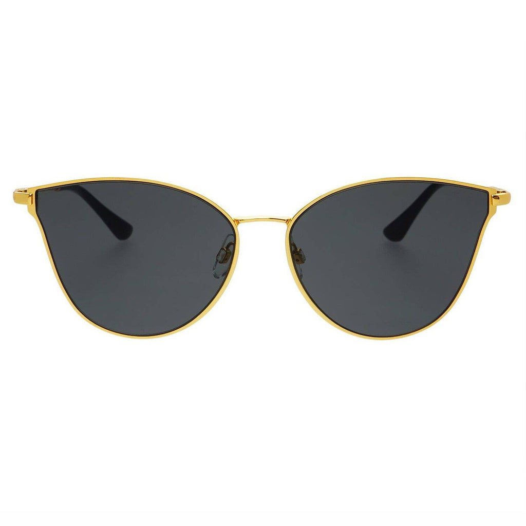 Gold metal fram sunglasses for women