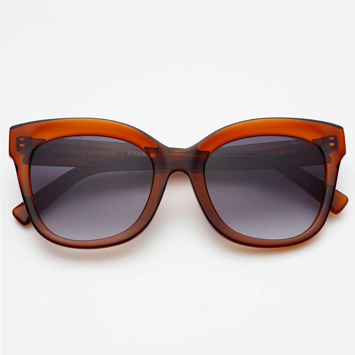NAPLES ACETATE CAT EYE SUNGLASSES | BROWN