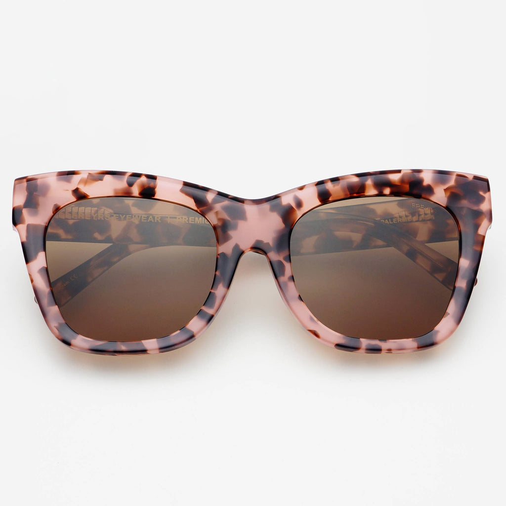 pink tortoise over-sized shades 