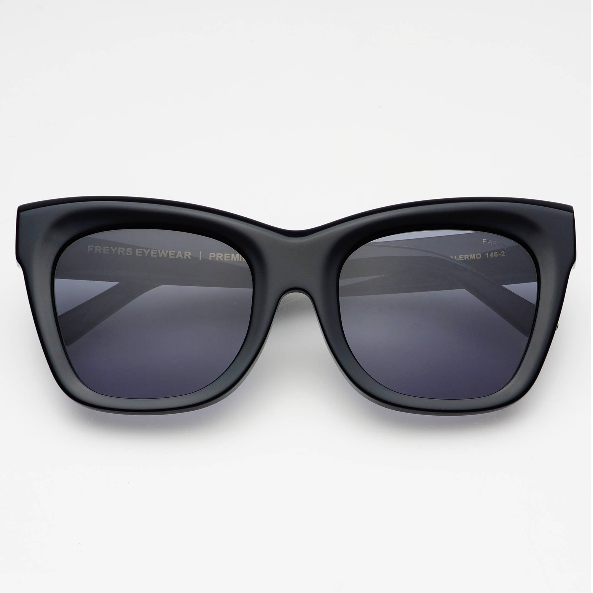 PALERMO ACETATE OVERSIZED CAT EYE SUNGLASSES | BLACK